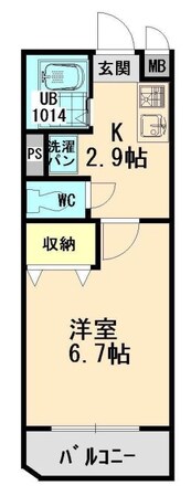 新正駅 徒歩7分 2階の物件間取画像